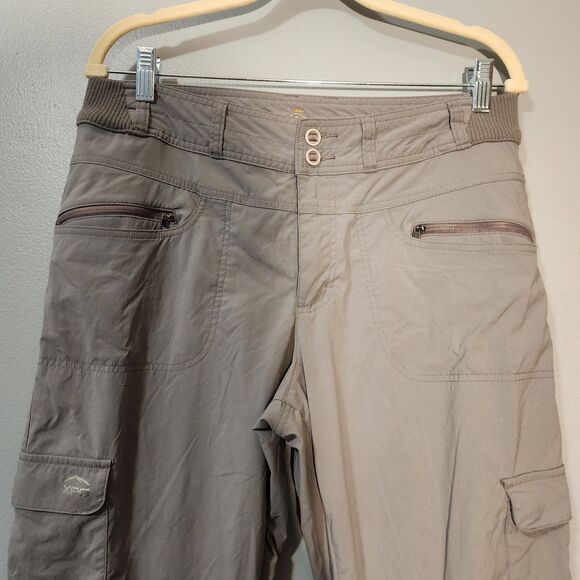 Cabelas XPG Pant Women 10 Gray Outdoor Hiking Lightweight Performance Gear Nylon - Picture 5 of 10